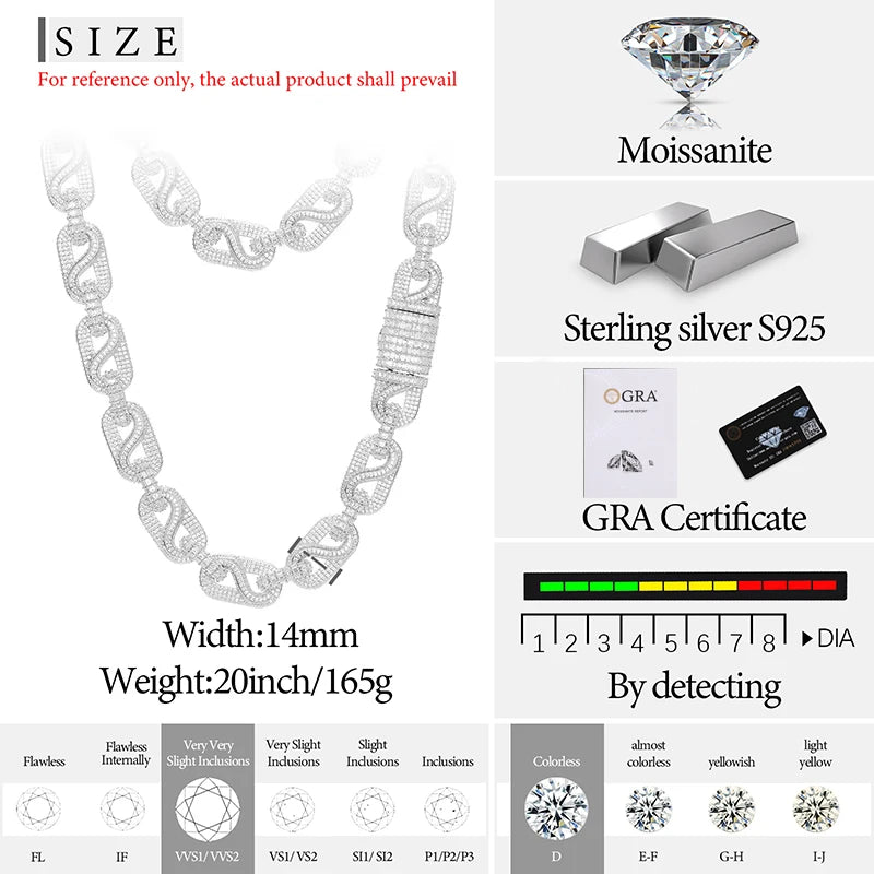 Iced Out Baguette Cuban Link Chain for Men, image 3