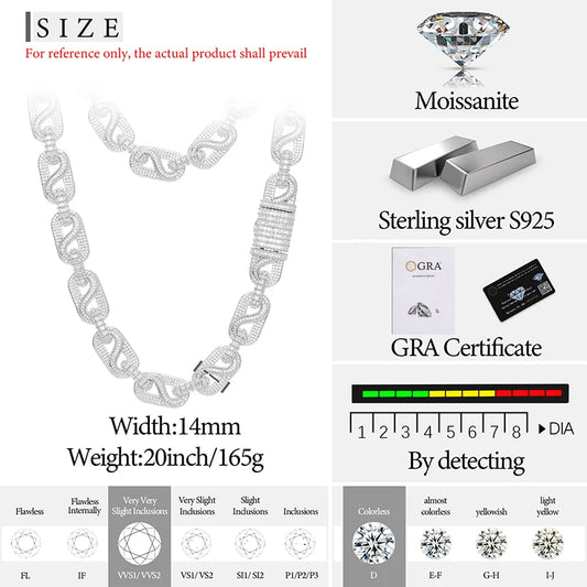 Iced Out Baguette Cuban Link Chain for Men, image 3