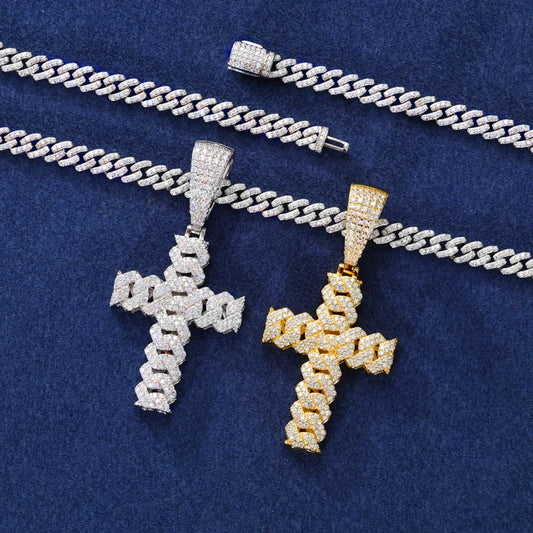 Iced Out Cross Pendant for Men
