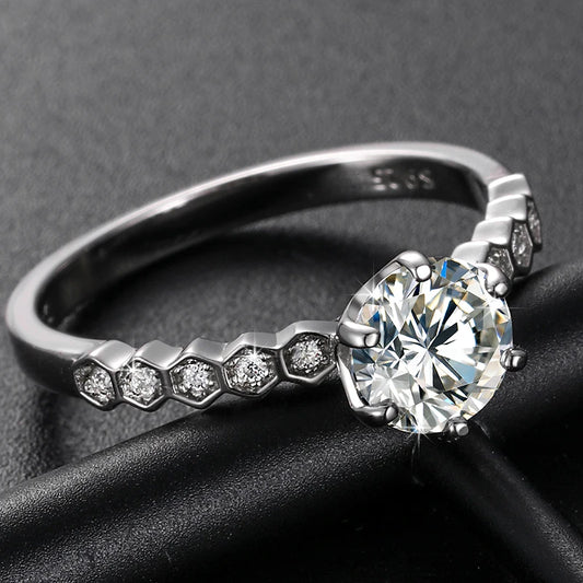 Round Cut Moissanite Ring, image 5