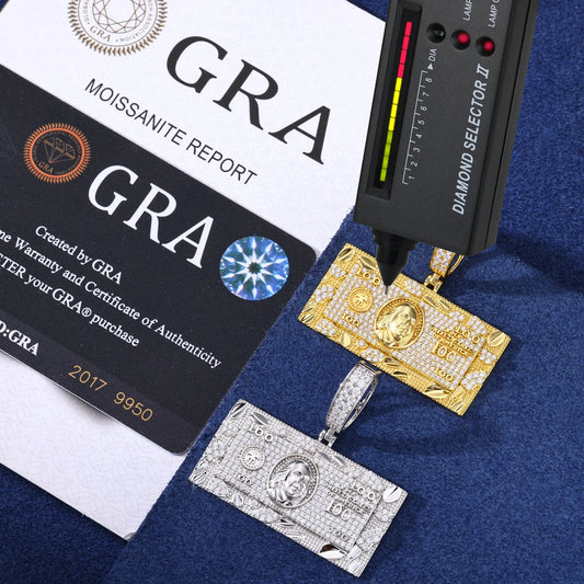 Iced Out Dollar Bill Pendant for Men, image 4