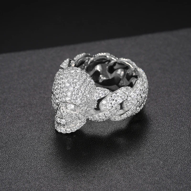 Iced Out Skull Ring for Men, image 5