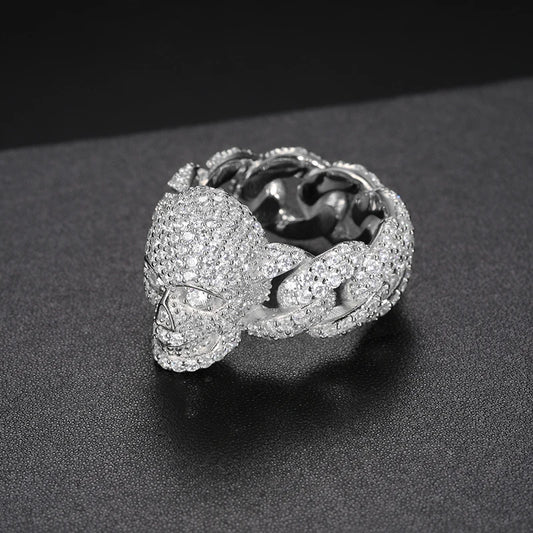 Iced Out Skull Ring for Men, image 5