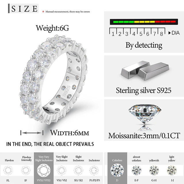 Iced Out Moissanite Rings for Men, image 8