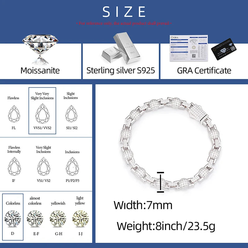 Iced Out Bead Chain Bracelet or Necklace for Men, image 3