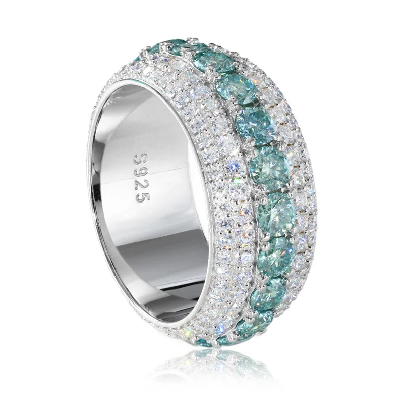 Pave Moissanite Band Ring for Men, image 8