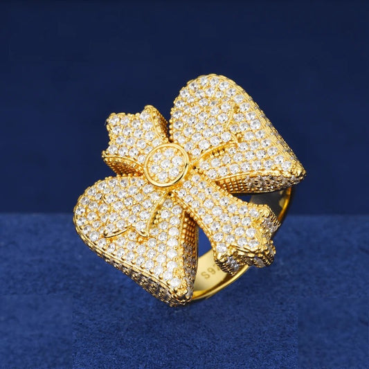Iced Out Cross Ring for Men, image 2
