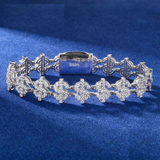 Dollar Sign Link Bracelet