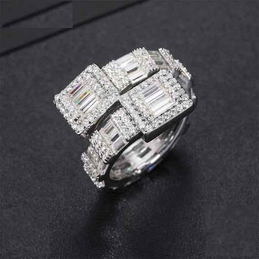 Iced Out Moissanite Rings for Men, image 2