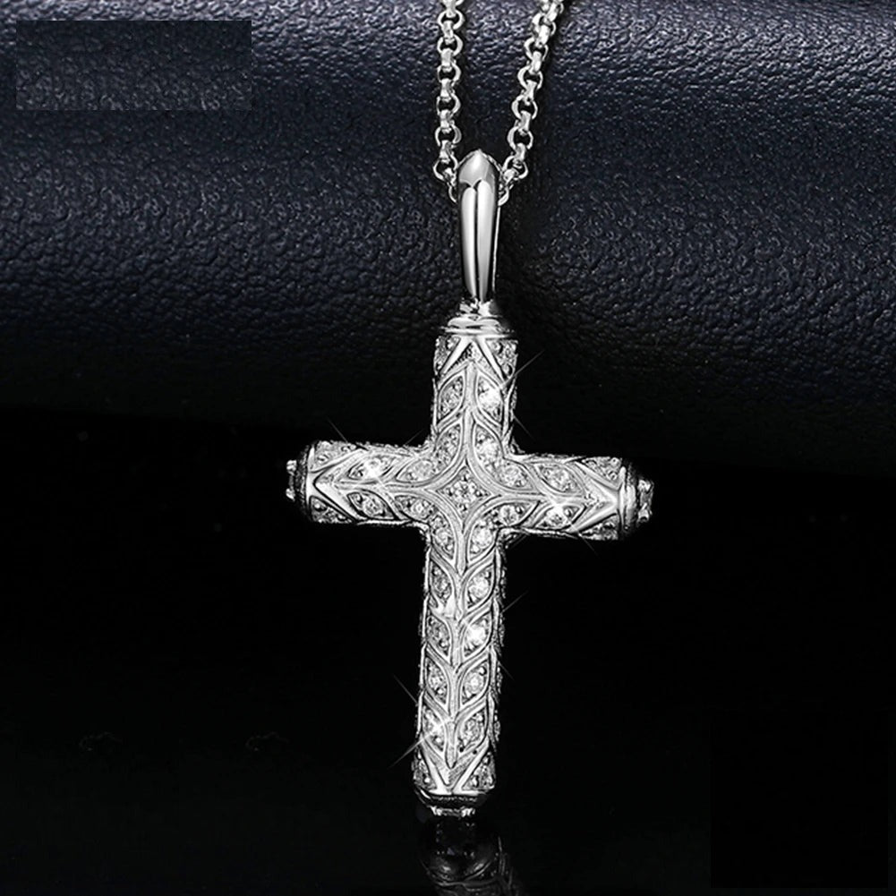 Moissanite Cross Pendant Necklace, image 2