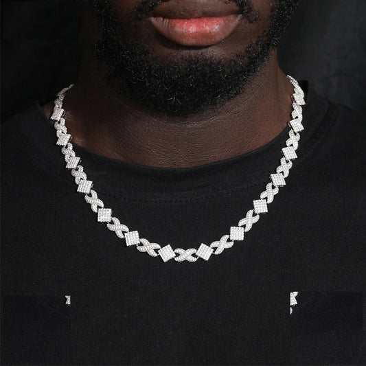 Iced Out Cross Cuban Link Chain for Men