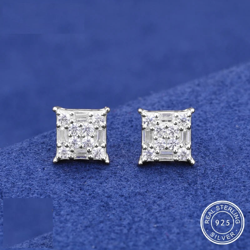 Baguette Square Stud Earrings, image 3