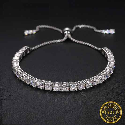 Moissanite Adjustable Tennis Bracelet, image 2