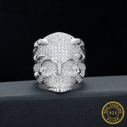 Iced Out Skull Ring for Men, image 2