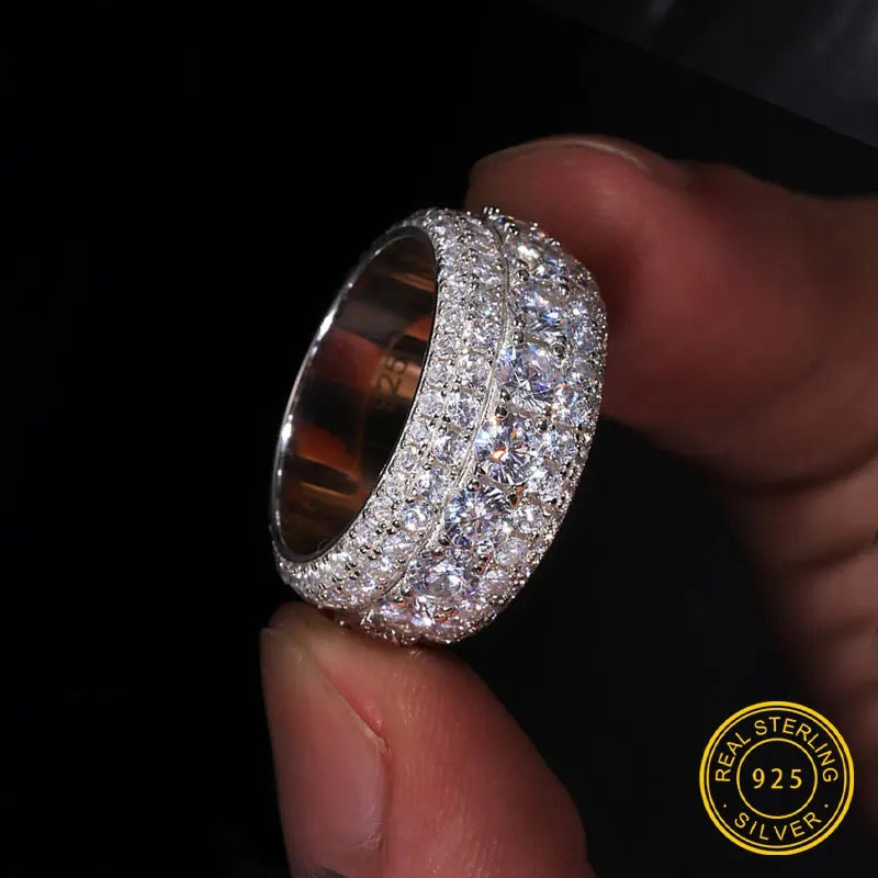 Iced Out Wide Pave Band Ring, image 2