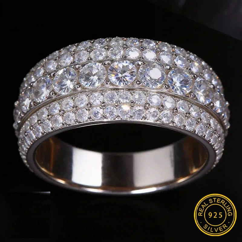Iced Out Wide Pave Band Ring, image 3