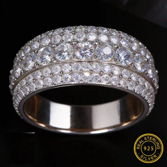 Iced Out Wide Pave Band Ring, image 3