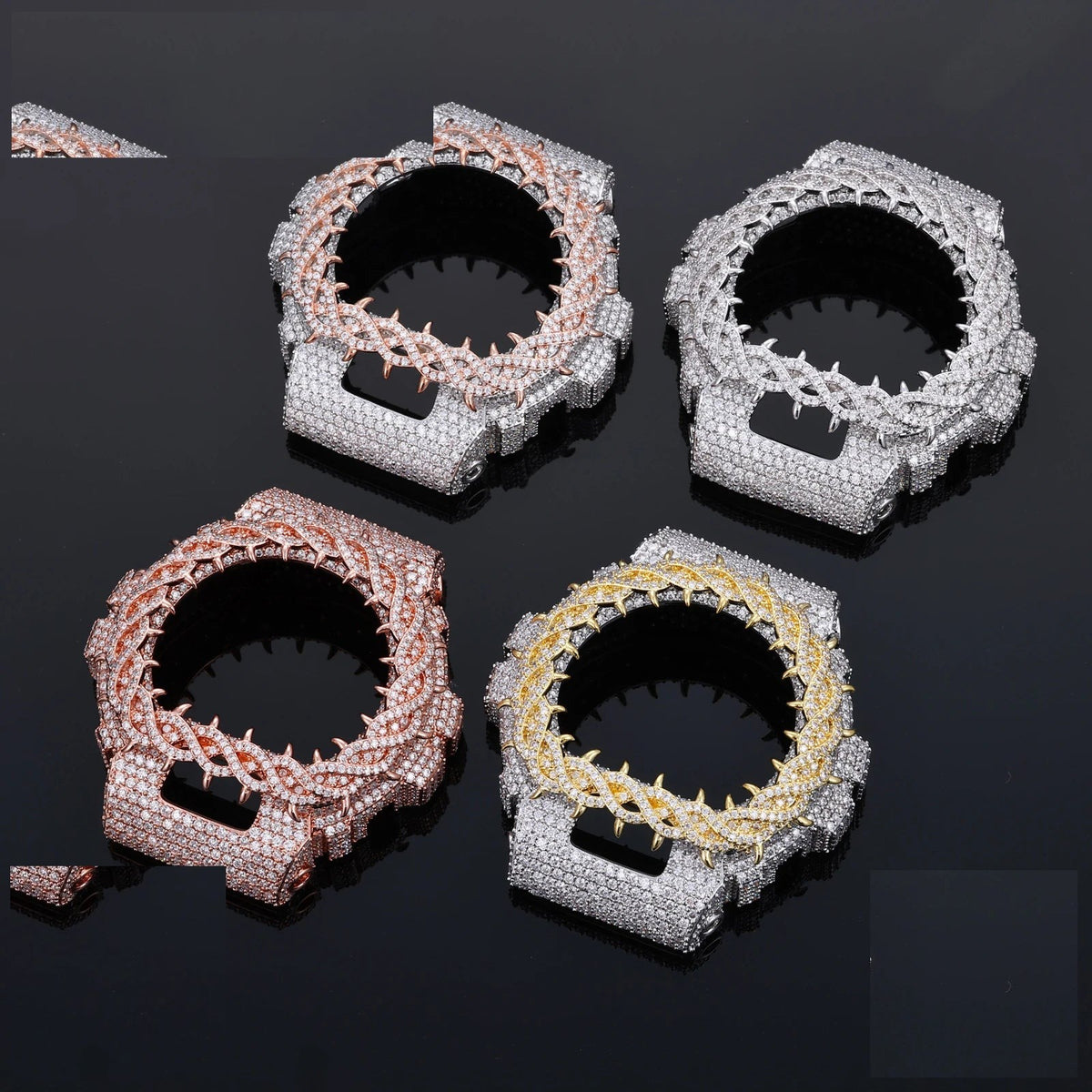 Iced Out Thorn Watch Bezel, image 2