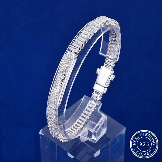 Iced Out Baguette Tennis Bracelet for Men, image 2