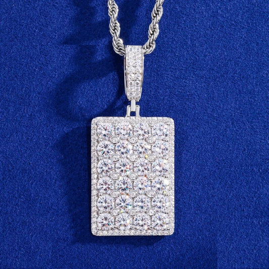 Iced Out Dog Tag Pendant for Men, image 4