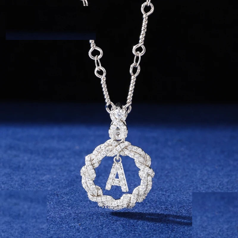Iced Out Initial A Pendant Necklace, image 2