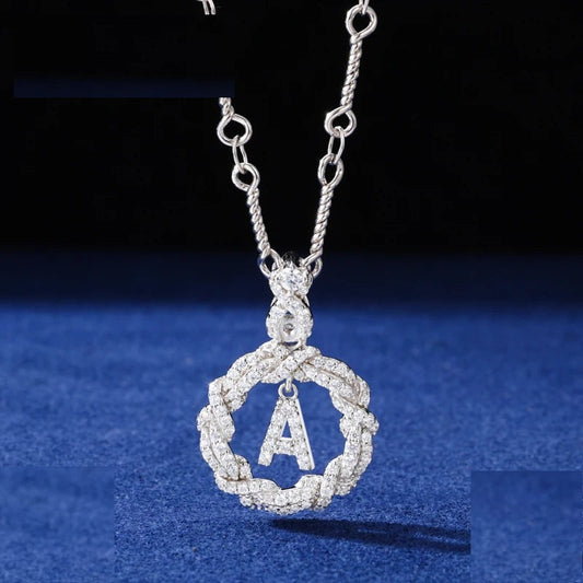 Iced Out Initial A Pendant Necklace, image 2