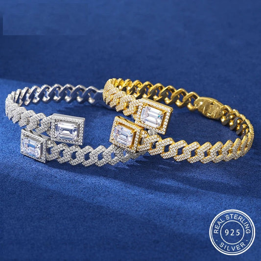Iced Out Cuban Link Bracelet for Men, image 2
