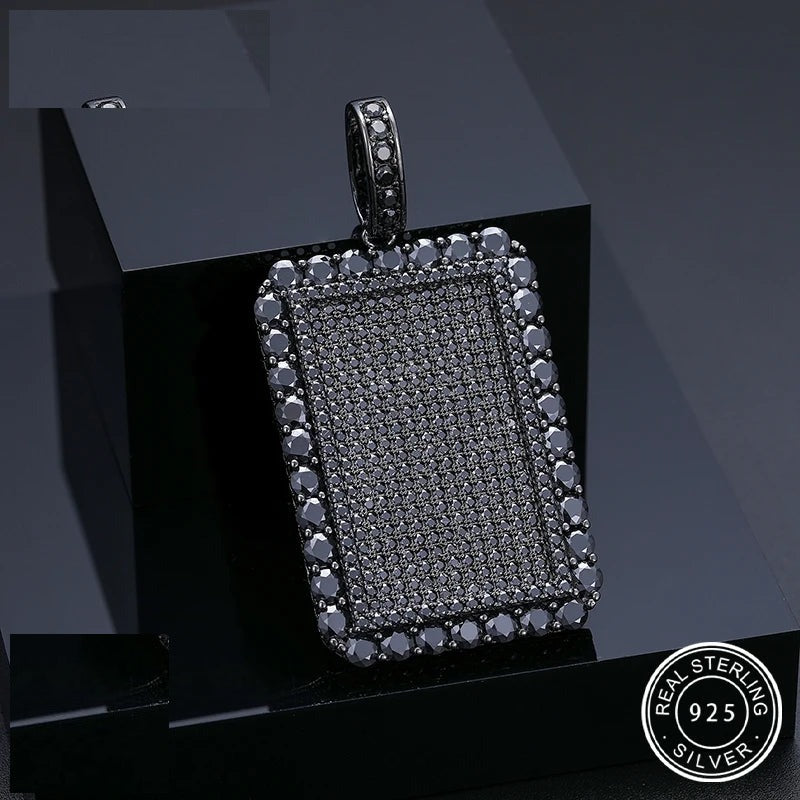 Iced Out Tag Pendant for Men, image 3