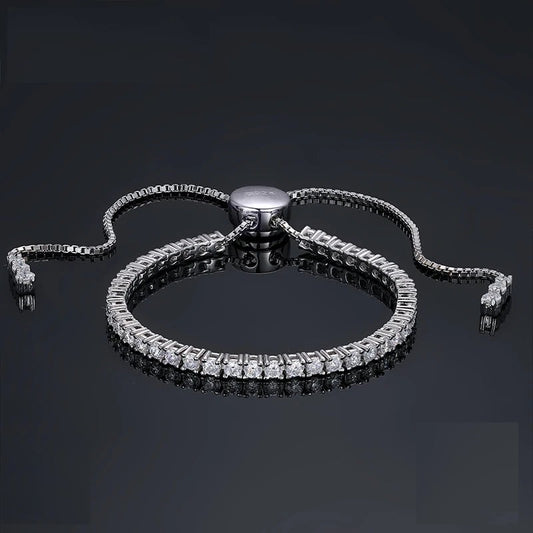 2mm or 3mm Adjustable Moissanite Tennis Bracelet, image 2