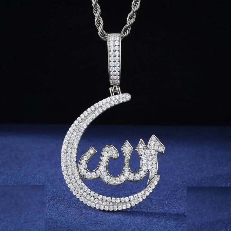 Iced Out Allah Pendant Necklace