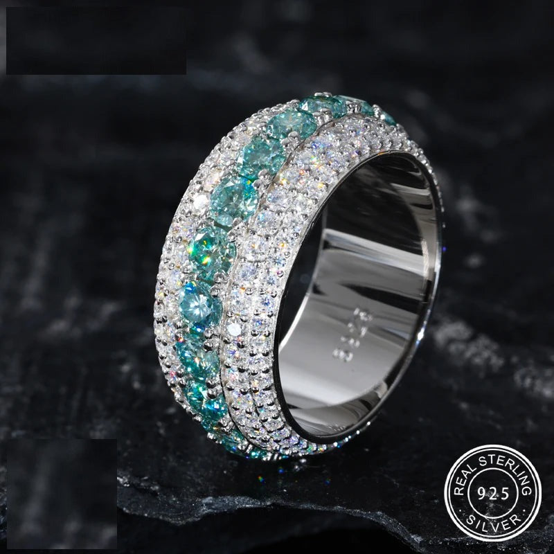 Pave Moissanite Band Ring for Men, image 2