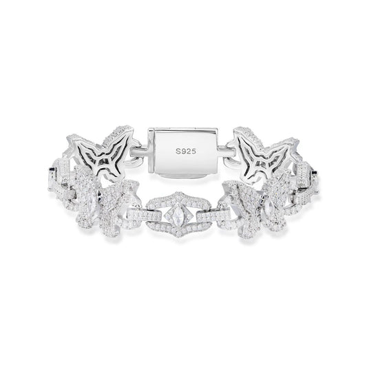 Iced Out Butterfly Link Bracelet for Men
