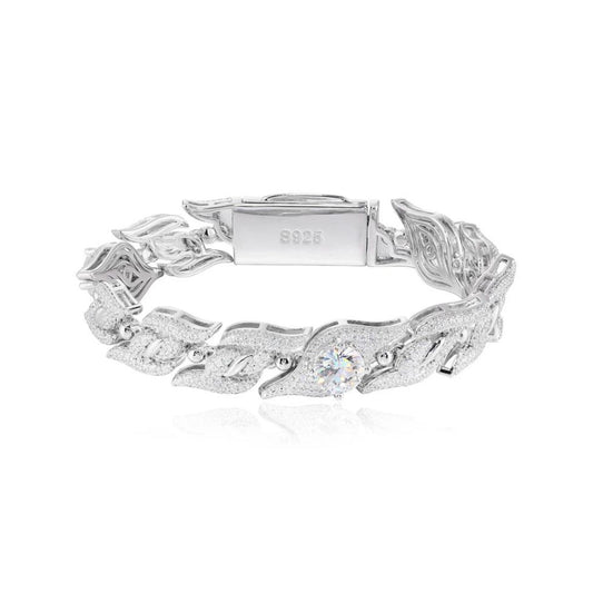 Iced Out Thorn Link Bracelet for Men