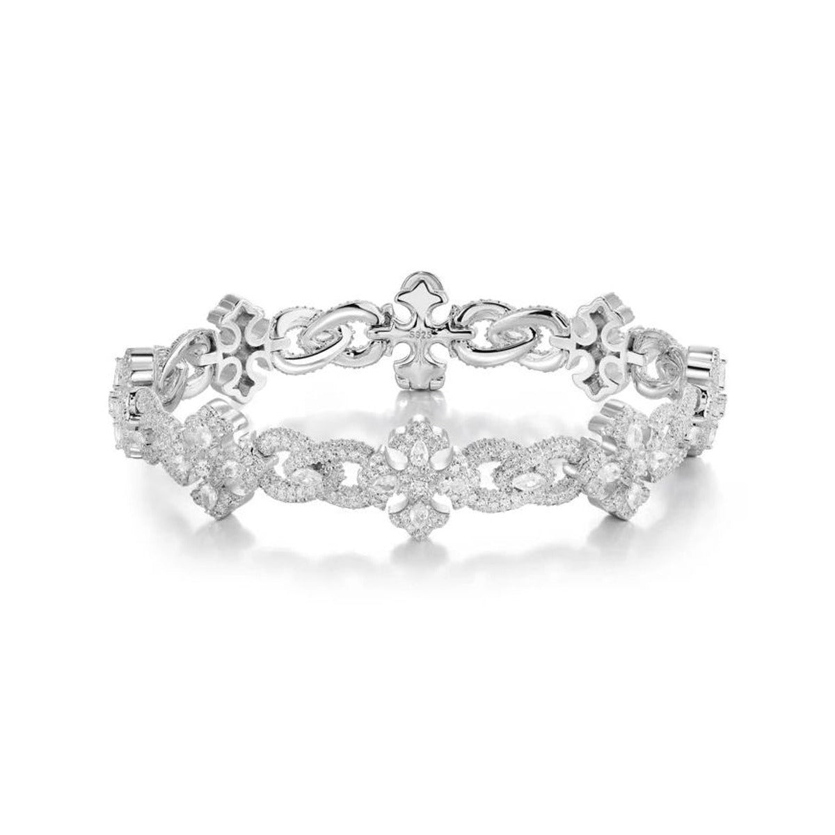 Iced Out Gothic Cross Link Bracelet for Men