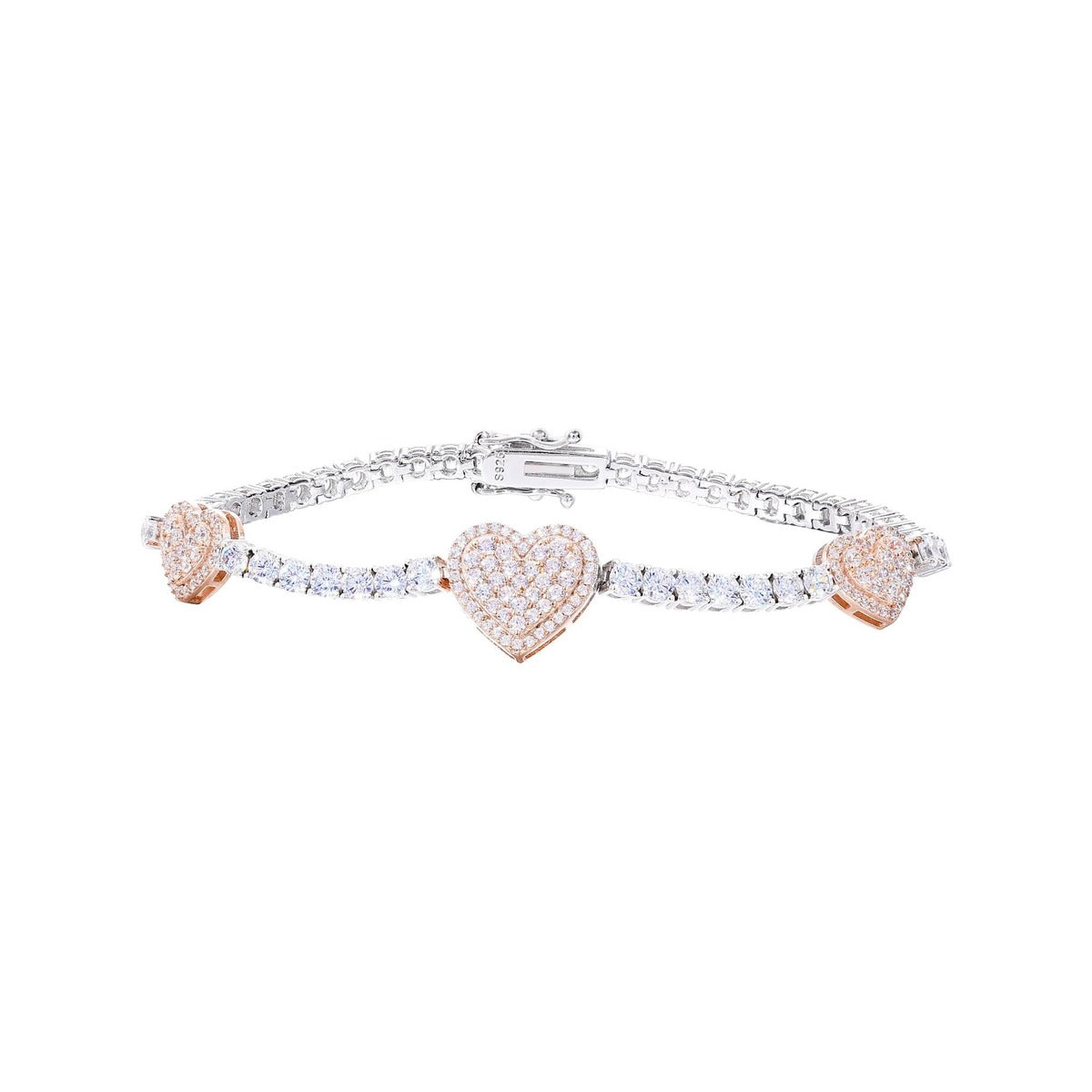 Heart Station Tennis Bracelet