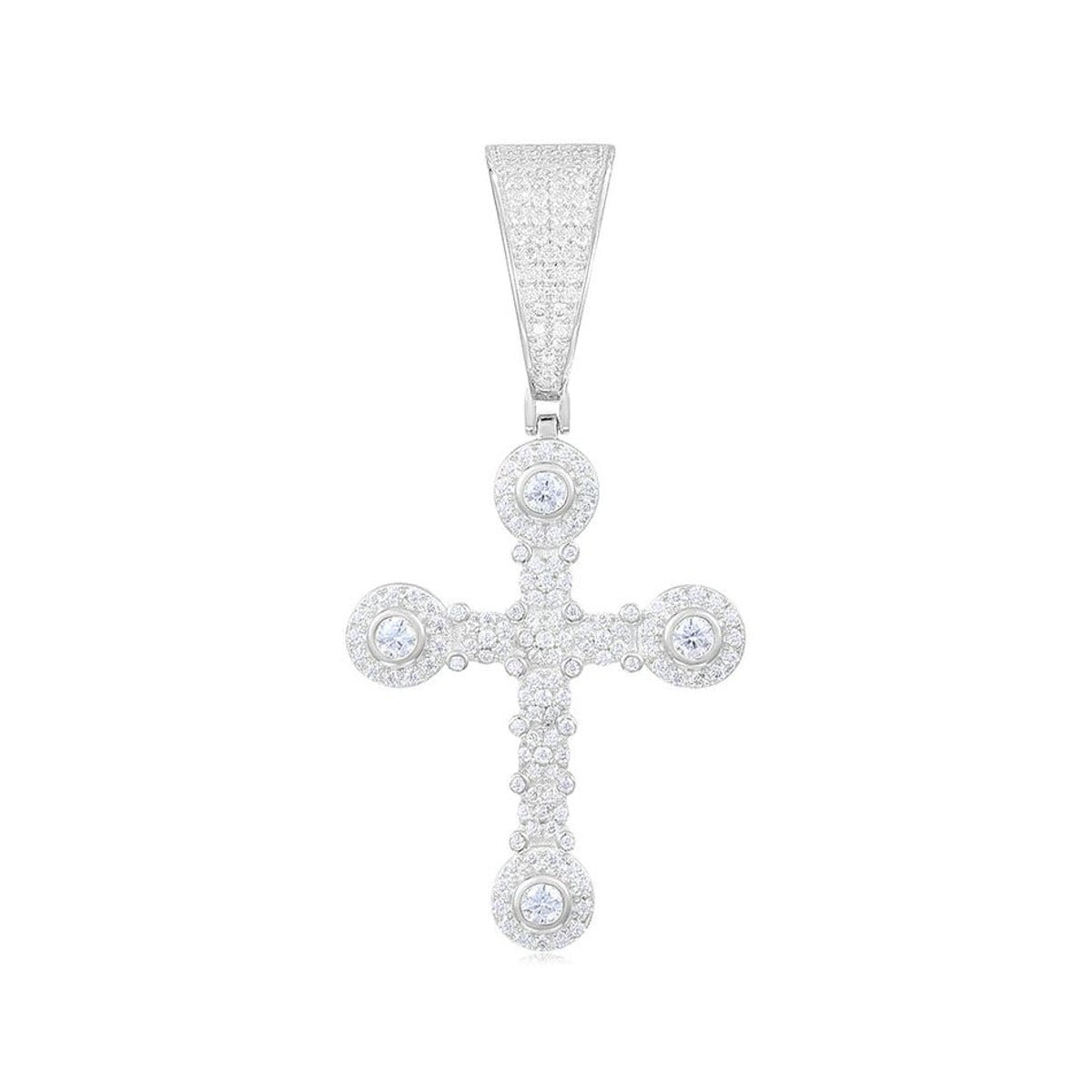 Iced Out Cross Pendant Necklace for Men