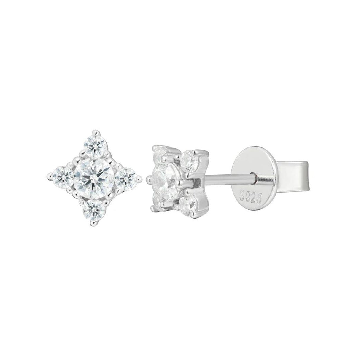 Iced Out Star Cluster Stud Earrings