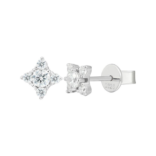 Iced Out Star Cluster Stud Earrings