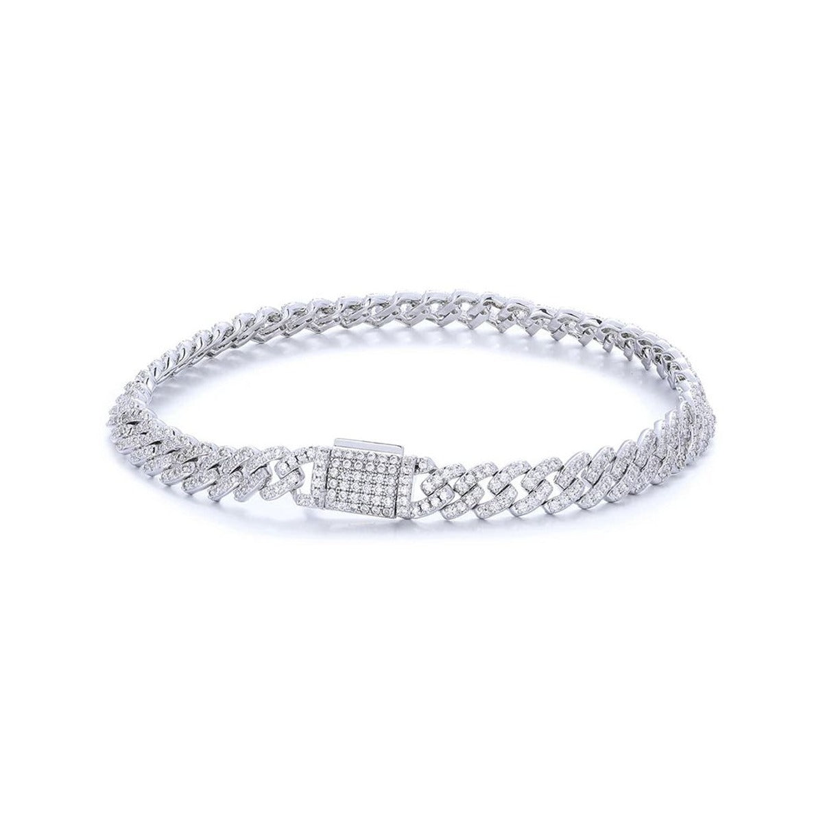 6mm Moissanite Cuban Link Bracelet