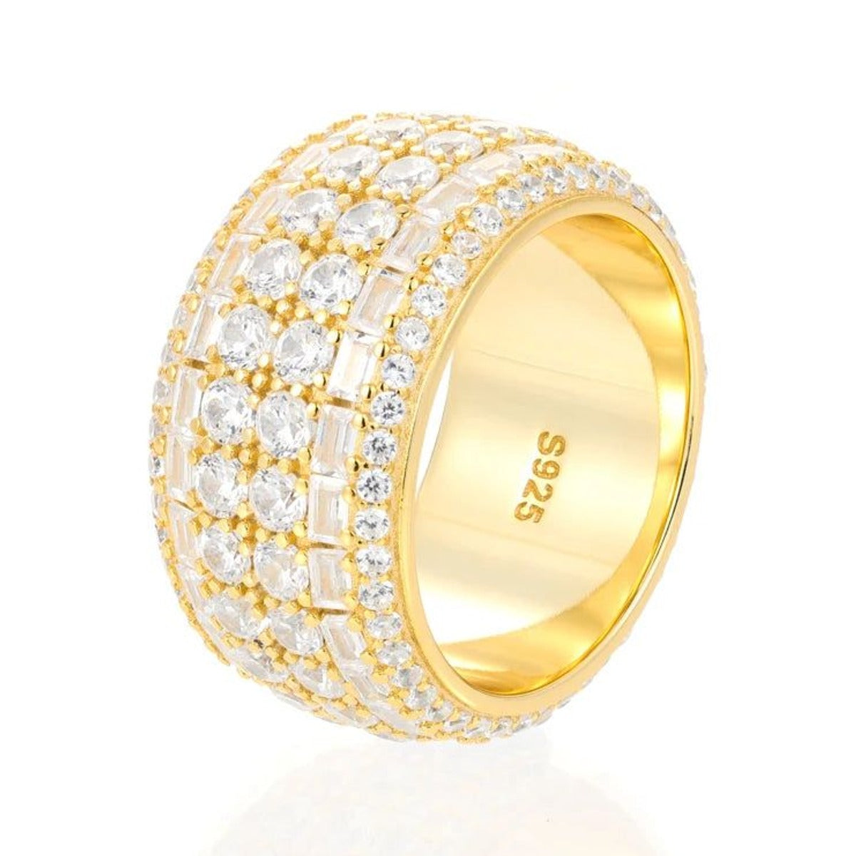 Iced Out Wide Band Ring for Men