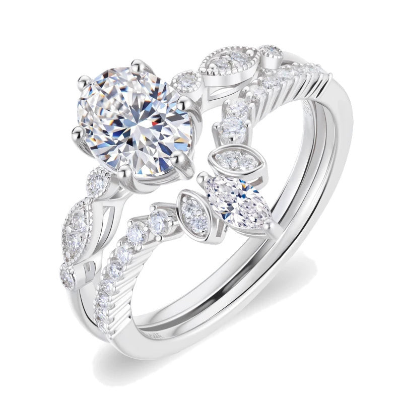 Moissanite Ring Set