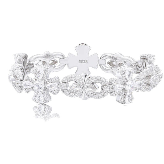 Iced Out Cross Link Bracelet for Men