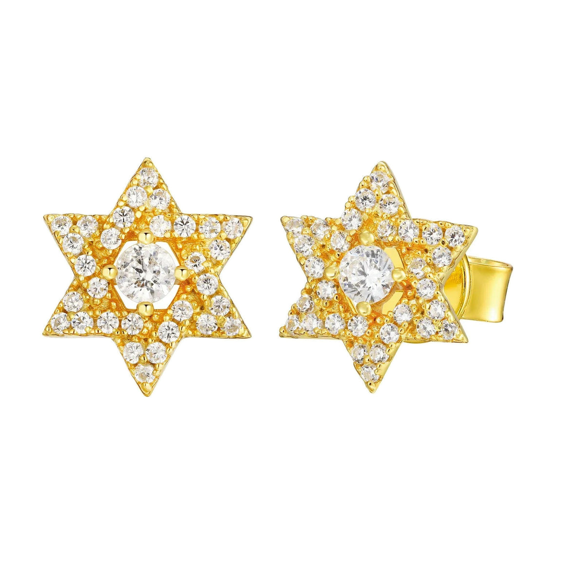Star of David Micro Pave Stud Earrings, image 9