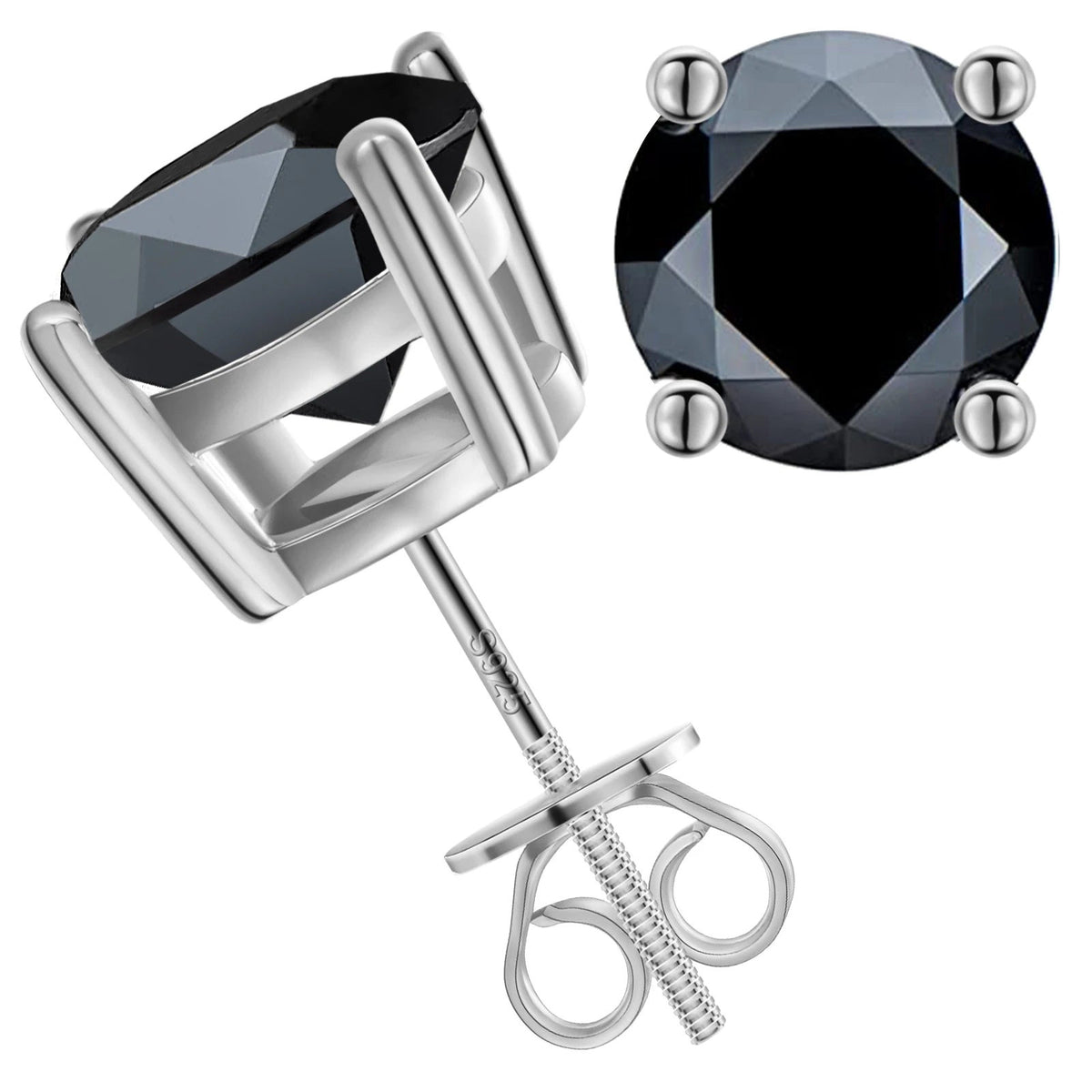 Round Cut Moissanite Stud Earrings, image 10