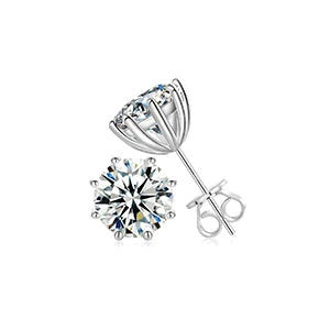 Round Cut Moissanite Stud Earrings, image 14