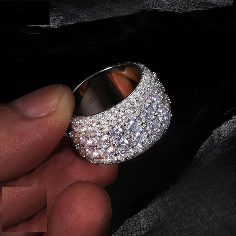 Iced Out Wide Pave Band Ring, image 2