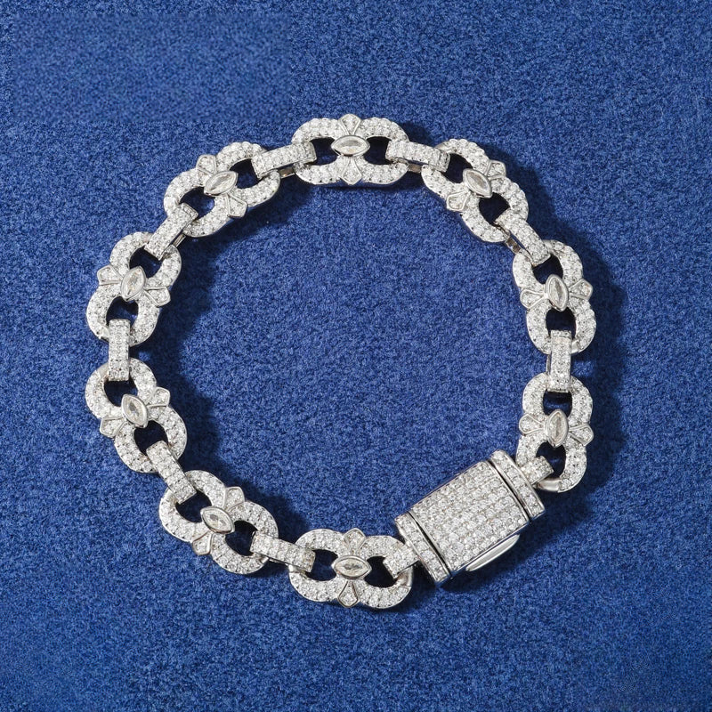 Iced Out Infinity Link Bracelet or Necklace