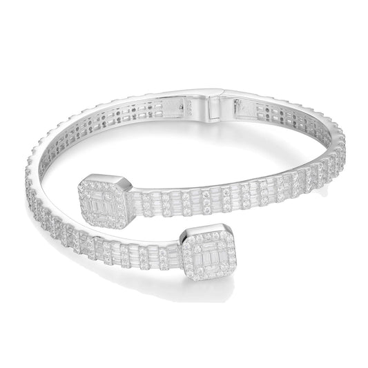 Iced Out Open Cuff Bracelet for Men