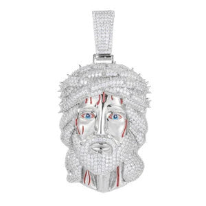 Iced Out Jesus Head or Lion Head Pendant for Men