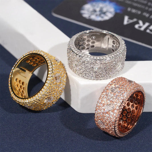 Wide Pave Band Ring for Men, image 4